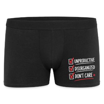 Unproductive Disorganized Don't Care Liste Spaß - Männer Boxer Shorts - Schwarz - Vorne