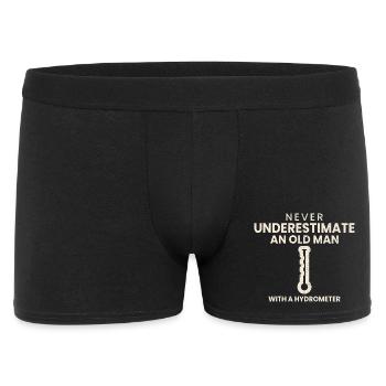 Brauen Geschenk Hobbybrauer Opa Papa Lustig - Männer Boxer Shorts - Schwarz - Vorne