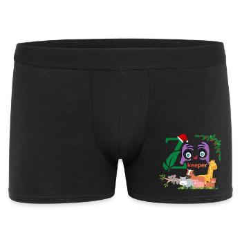 lustiger Tierpfleger - Männer Boxer Shorts - Schwarz - Vorne