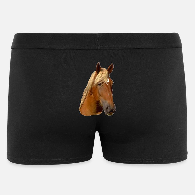Pferd frontal - Männer Boxer Shorts - Schwarz