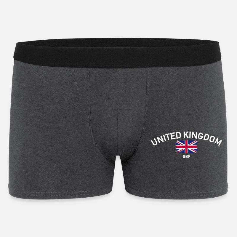 Bogen-Not-Union Jack - Männer Boxer Shorts - Anthrazit