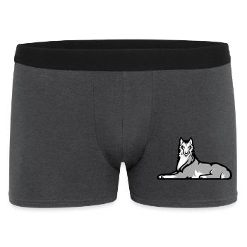 Loup solitaire tchétchène - Boxer Homme - charbon - Devant