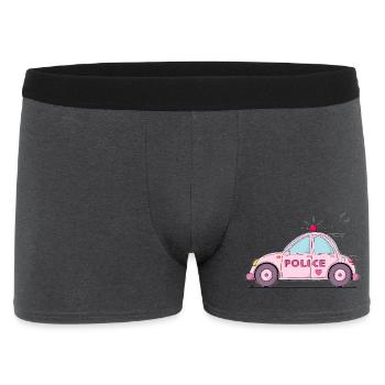 Voiture de Police Police Rose - Boxer Homme - charbon - Devant