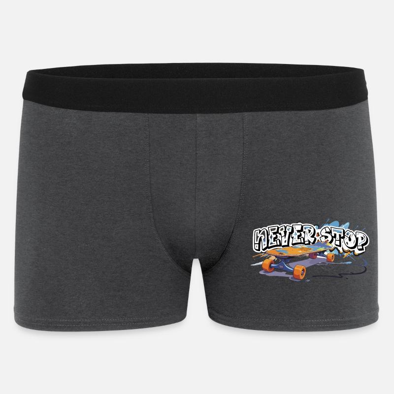 Farbiger Skateboard Graffiti Design - Männer Boxer Shorts - Anthrazit