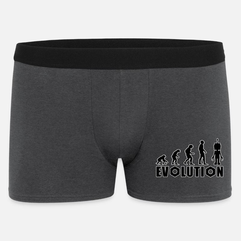 Evolution von Mensch zu Android - Männer Boxer Shorts - Anthrazit