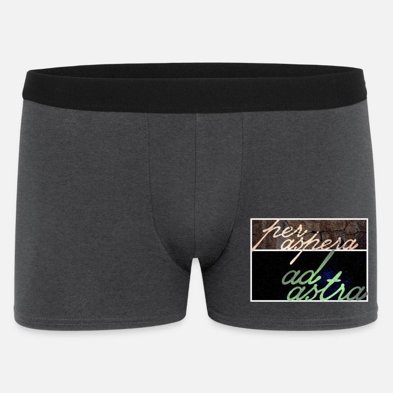 Per Aspera Ad Astra - Männer Boxer Shorts - Anthrazit