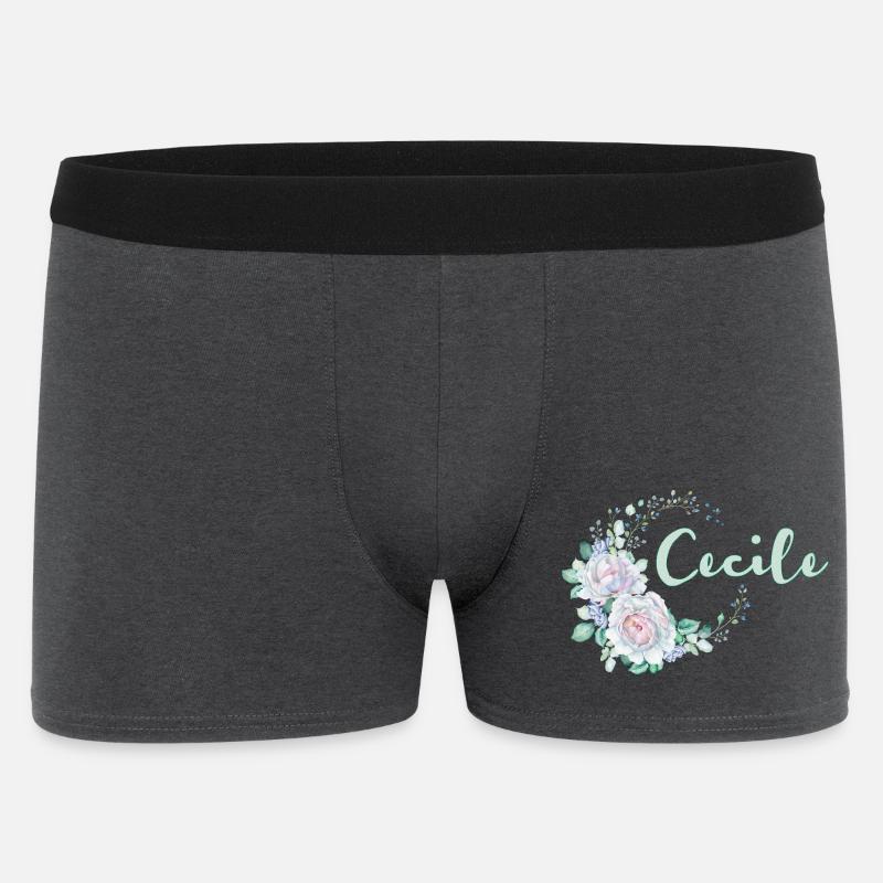 For Cecile - Men's Boxer Shorts - charcoal grey