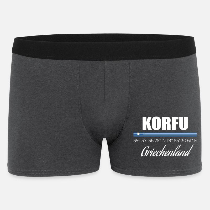 Korfu - Männer Boxer Shorts - Anthrazit