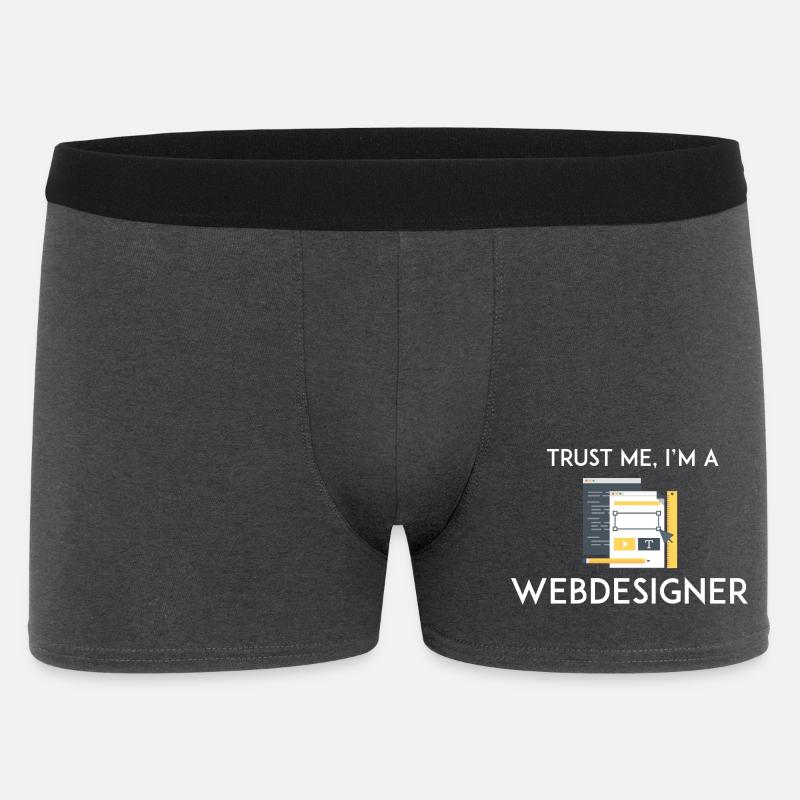 Croyez-moi, je suis webdesigner - Boxer Homme - charbon