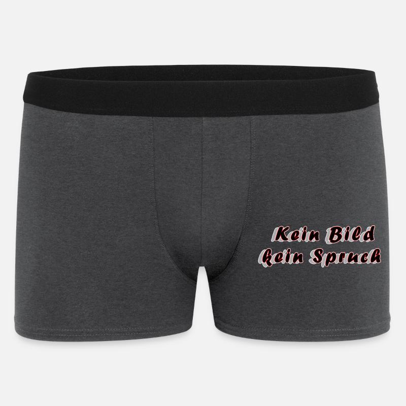 Kein Bild kein Spruch – Anti‑Spruch Minimalismus - Männer Boxer Shorts - Anthrazit