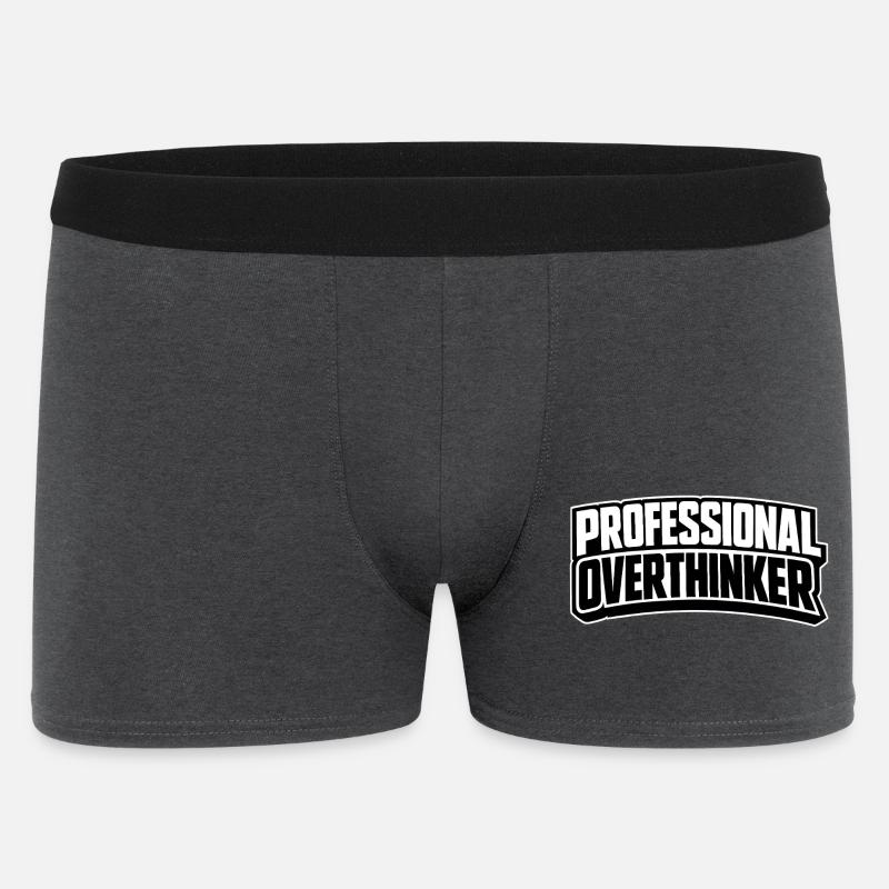 PROFESSIONAL OVERTHINKER INTROVERT - Männer Boxer Shorts - Anthrazit