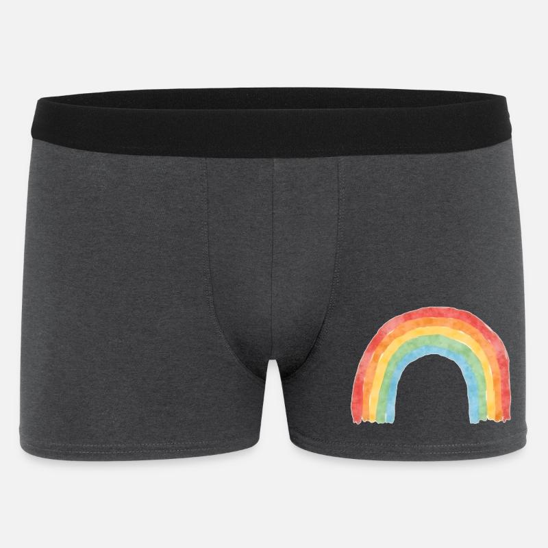Regenbogen - Männer Boxer Shorts - Anthrazit