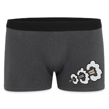 Loud Fart Explosion Funny Toilet Humor Comic Cloud - Men's Boxer Shorts - charcoal grey - Front