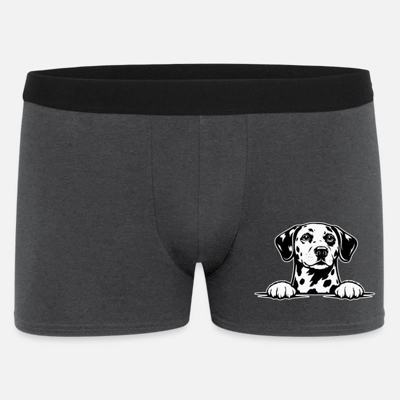 Dalmatiner mit Pfoten - Männer Boxer Shorts - Anthrazit