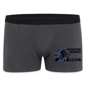 Mountainbike Climb Berge Spruch - Männer Boxer Shorts - Anthrazit - Vorne