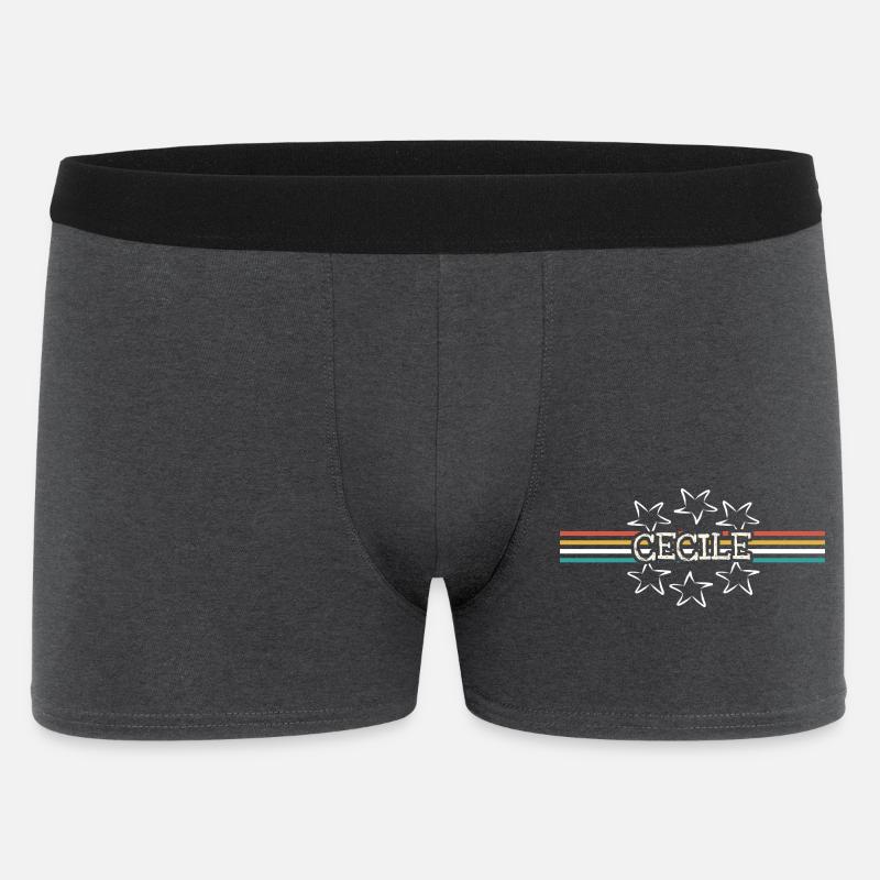 Vorname Cecile - Männer Boxer Shorts - Anthrazit