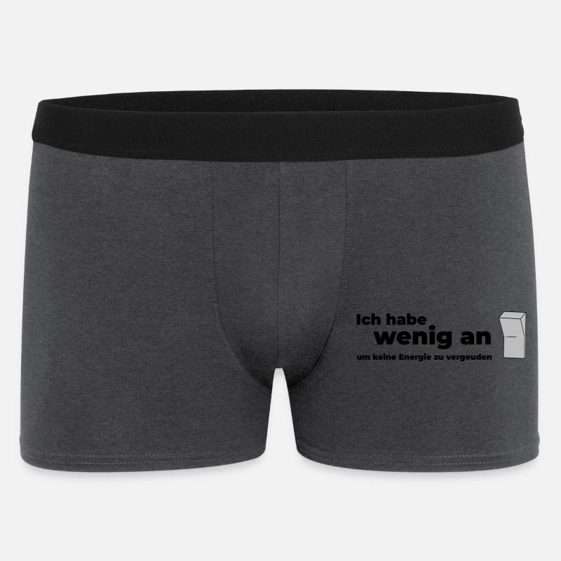 WENIG AN - Männer Boxer Shorts - Anthrazit