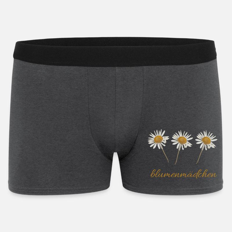 Blumenmädchen  - Männer Boxer Shorts - Anthrazit