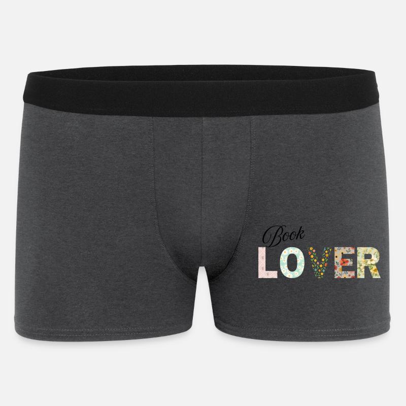 book lover - Männer Boxer Shorts - Anthrazit