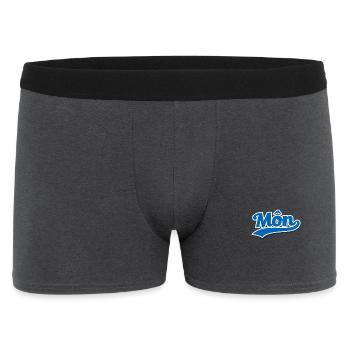 Mon Wave Script Logo - Men's Boxer Shorts - charcoal grey - Front