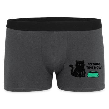 Boese Katze Schriftzug - Männer Boxer Shorts - Anthrazit - Vorne