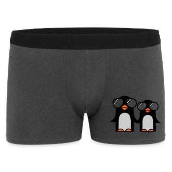 funky penguins - Men's Boxer Shorts - charcoal grey - Front