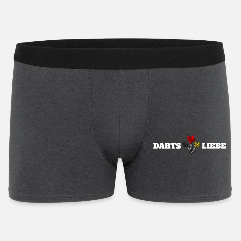 Darts ist Liebe - Männer Boxer Shorts - Anthrazit