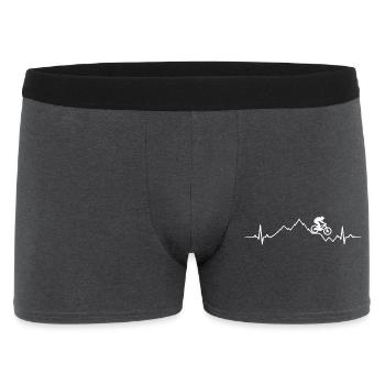 VTT, ECG, battement de cœur, saut en montagne en VTT - Boxer Homme - charbon - Devant