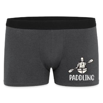 kajak paddeln paddling kanu paddel boot - Männer Boxer Shorts - Anthrazit - Vorne
