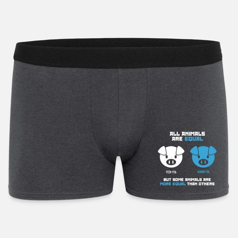 Futterschwein, Eichelschwein (dunkel) - Männer Boxer Shorts - Anthrazit