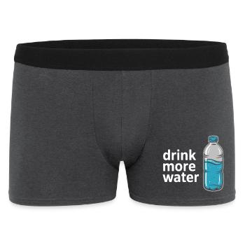 Drink More Water Health Coach Funny Hydration - Men's Boxer Shorts - charcoal grey - Front