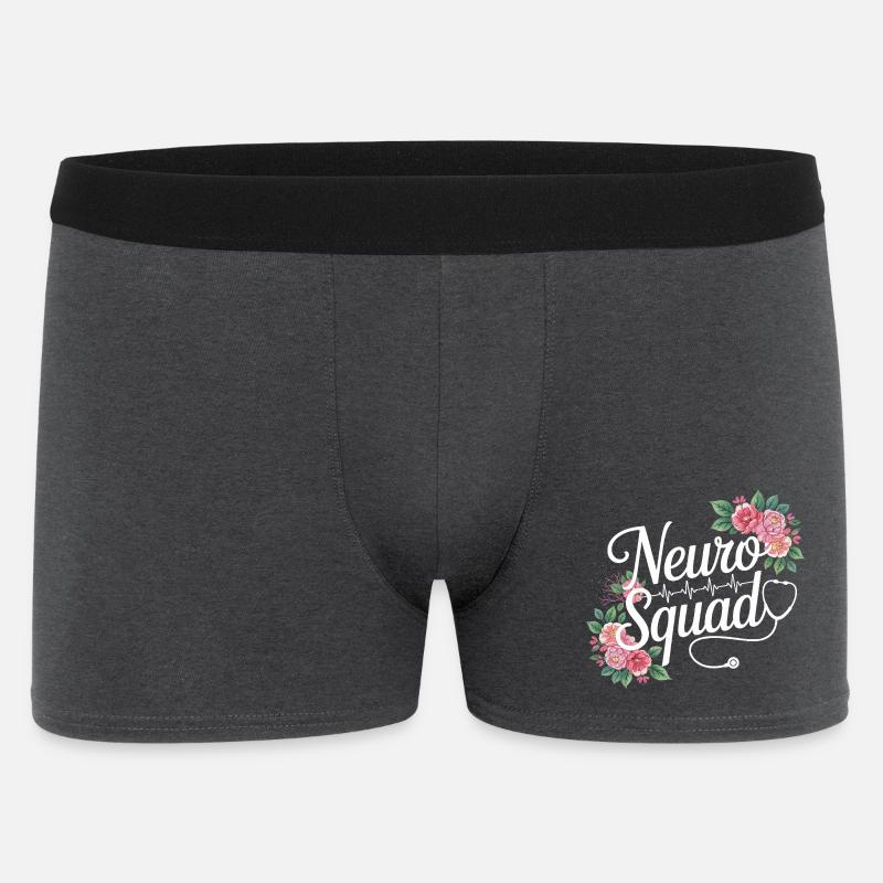 Neuro Squad Florale Medics - Männer Boxer Shorts - Anthrazit