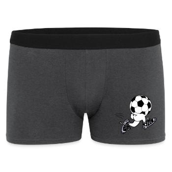 Soccer Hommes | Football de course à pied - Boxer Homme - charbon - Devant