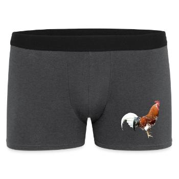 Hahn - Männer Boxer Shorts - Anthrazit - Vorne
