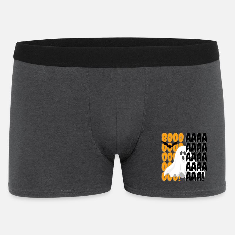 Halloween Geist Boo Muster - Männer Boxer Shorts - Anthrazit