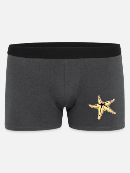 Lebendige Seestern-Illustration für nautische Bekleidung - Männer Boxer Shorts - Anthrazit