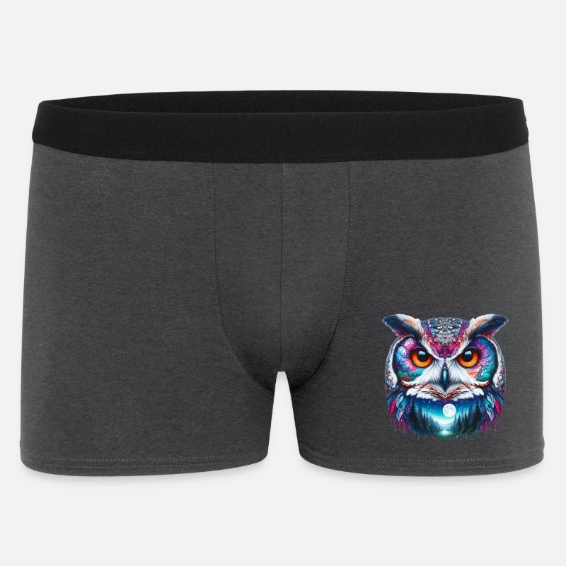 Eule - Männer Boxer Shorts - Anthrazit