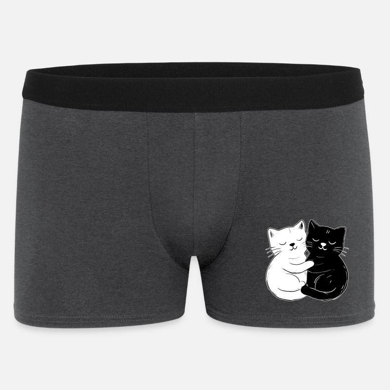 Chats mignons – simples et élégants - Boxer Homme - charbon