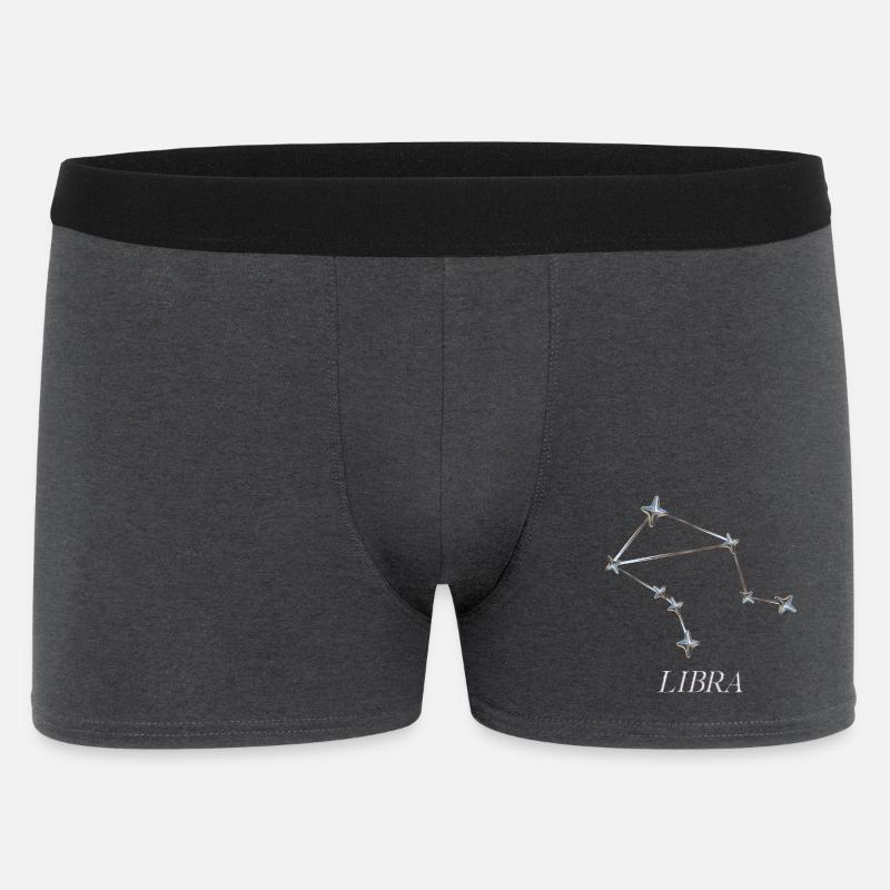 Libra Constellation – Silver Minimal Constellation - Men's Boxer Shorts - charcoal grey
