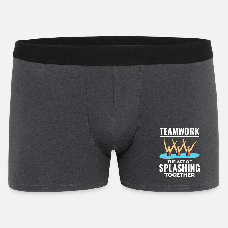 Teamwork Spritzwasser Design Synchronschwimmen - Männer Boxer Shorts - Anthrazit