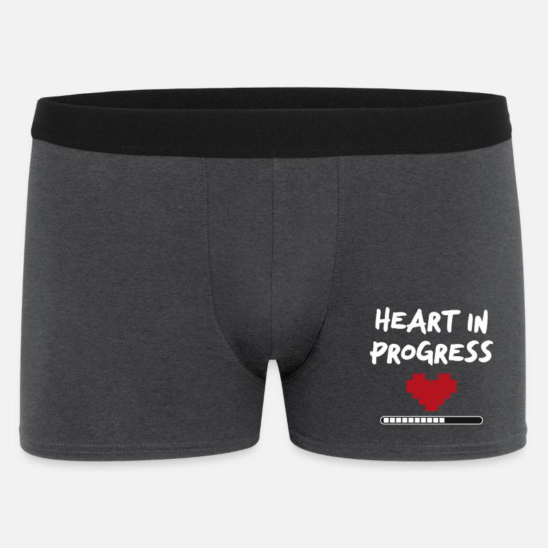 HEART IN PROGRESS Statement - Men's Boxer Shorts - charcoal grey
