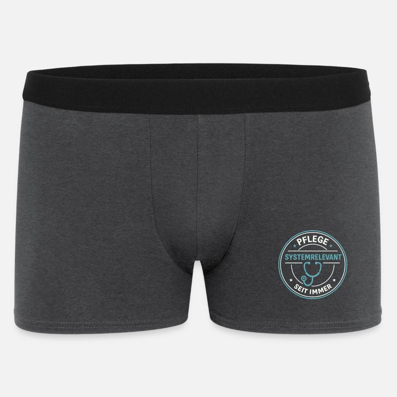 Pflege – systemrelevant seit immer - Männer Boxer Shorts - Anthrazit