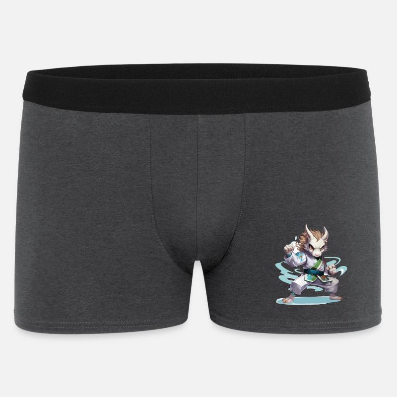 Kampfhamster im Gi - Männer Boxer Shorts - Anthrazit