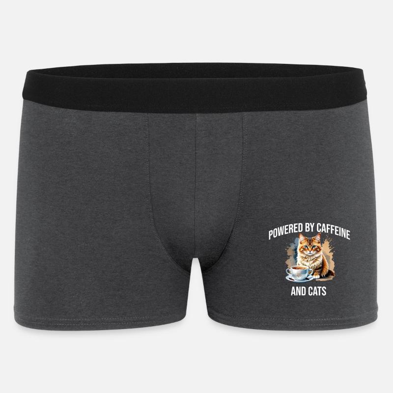 KatzenKaffee Powerdesign - Männer Boxer Shorts - Anthrazit