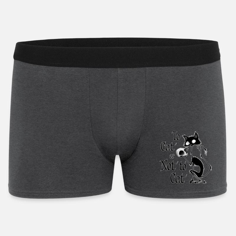 « À chat ou pas à chat » Mème drôle de Hamlet à chat - Boxer Homme - charbon