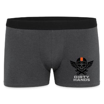 Dirty Hands Crew – Mechanic Skull - Men's Boxer Shorts - charcoal grey - Front