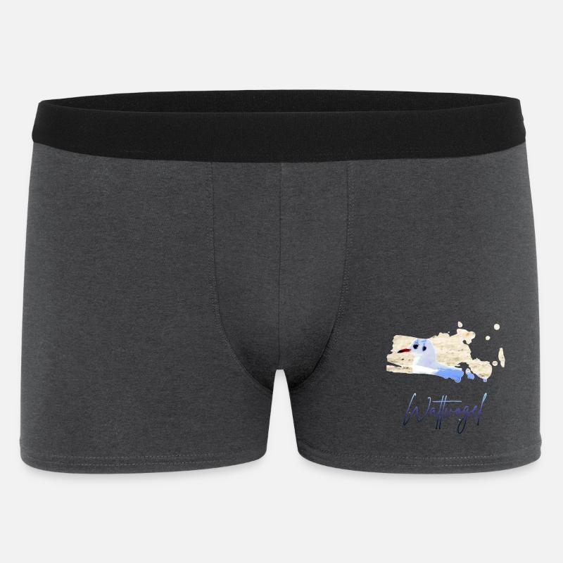 Wattvogel_2 - Männer Boxer Shorts - Anthrazit