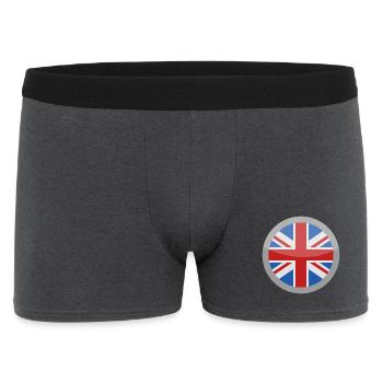 Flagge Großbritanniens - Männer Boxer Shorts - Anthrazit - Vorne