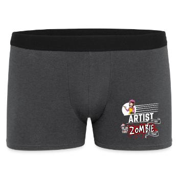 Artist by day Zombie by night - Künstlerin - Männer Boxer Shorts - Anthrazit - Vorne
