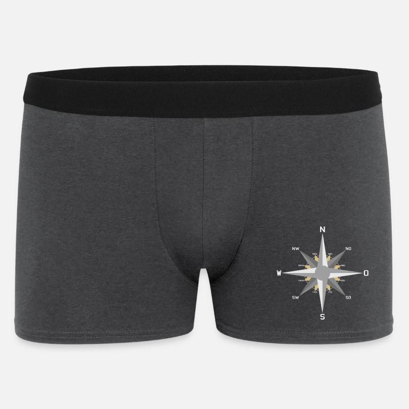 Windrose - Männer Boxer Shorts - Anthrazit